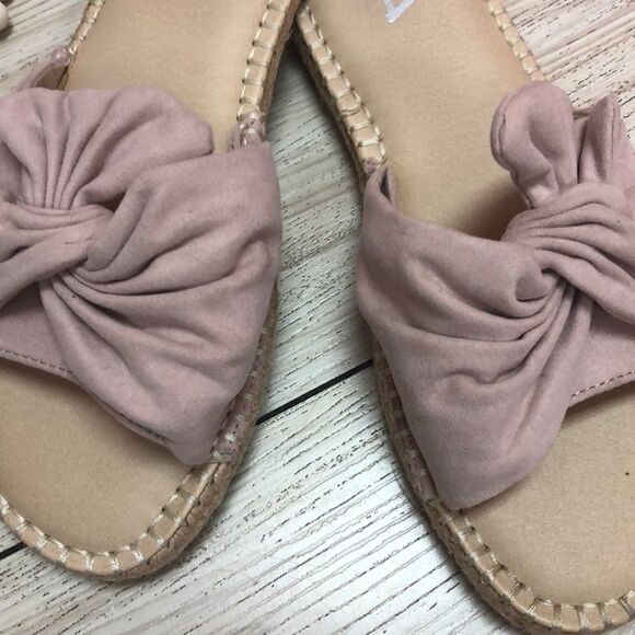 Mia Kensi blush bow slides Espadrilles size 8.5 - Picture 2 of 8